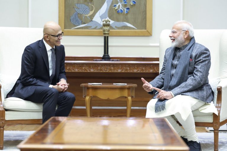 On Monday in New Delhi, Microsoft Chairman Nadella met with Prime Minister Narendra Modi to discuss about Microsoft’s $3 Billion Investment in India's AI