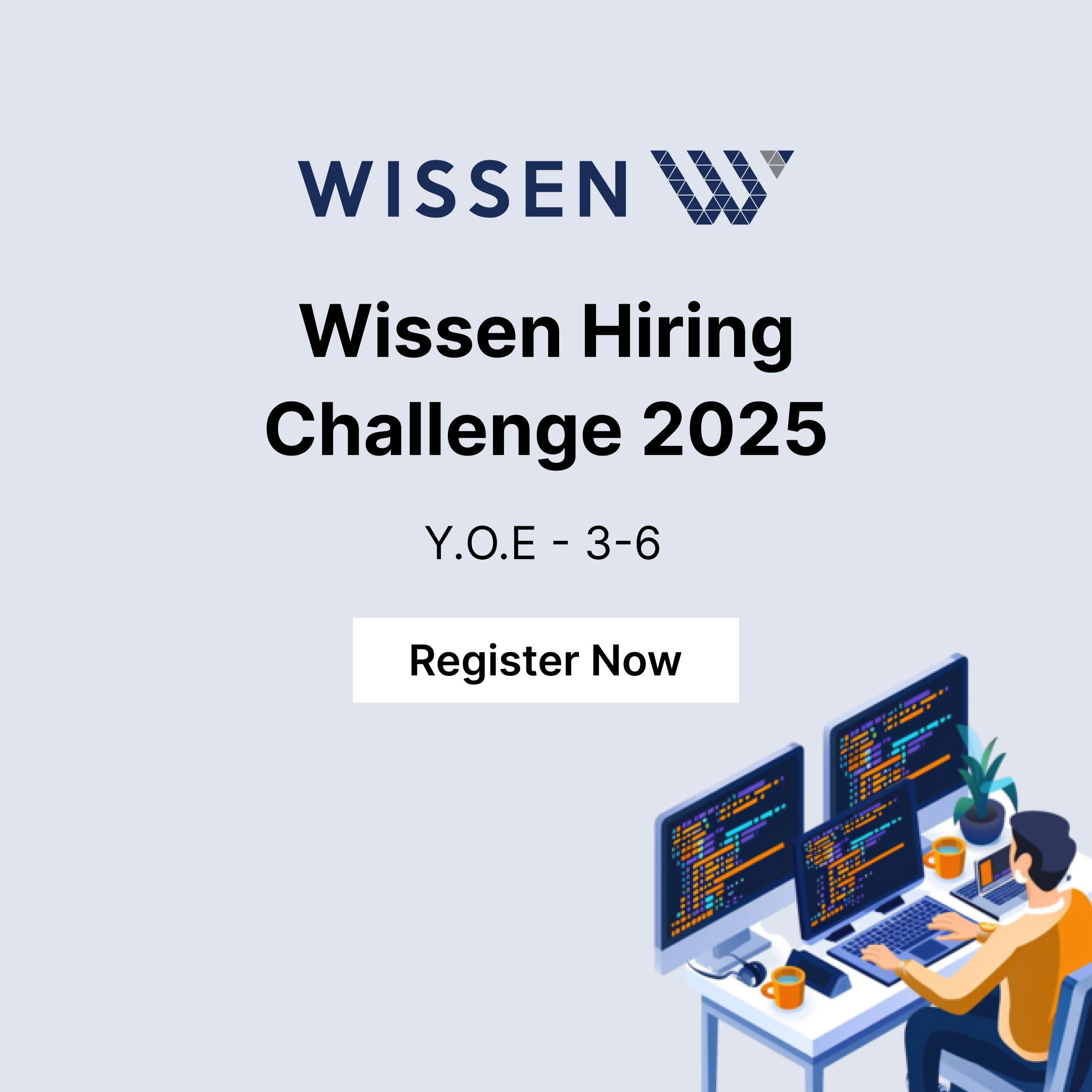 Wissen Hiring Challenge 2025 registration on HackerEarth platform