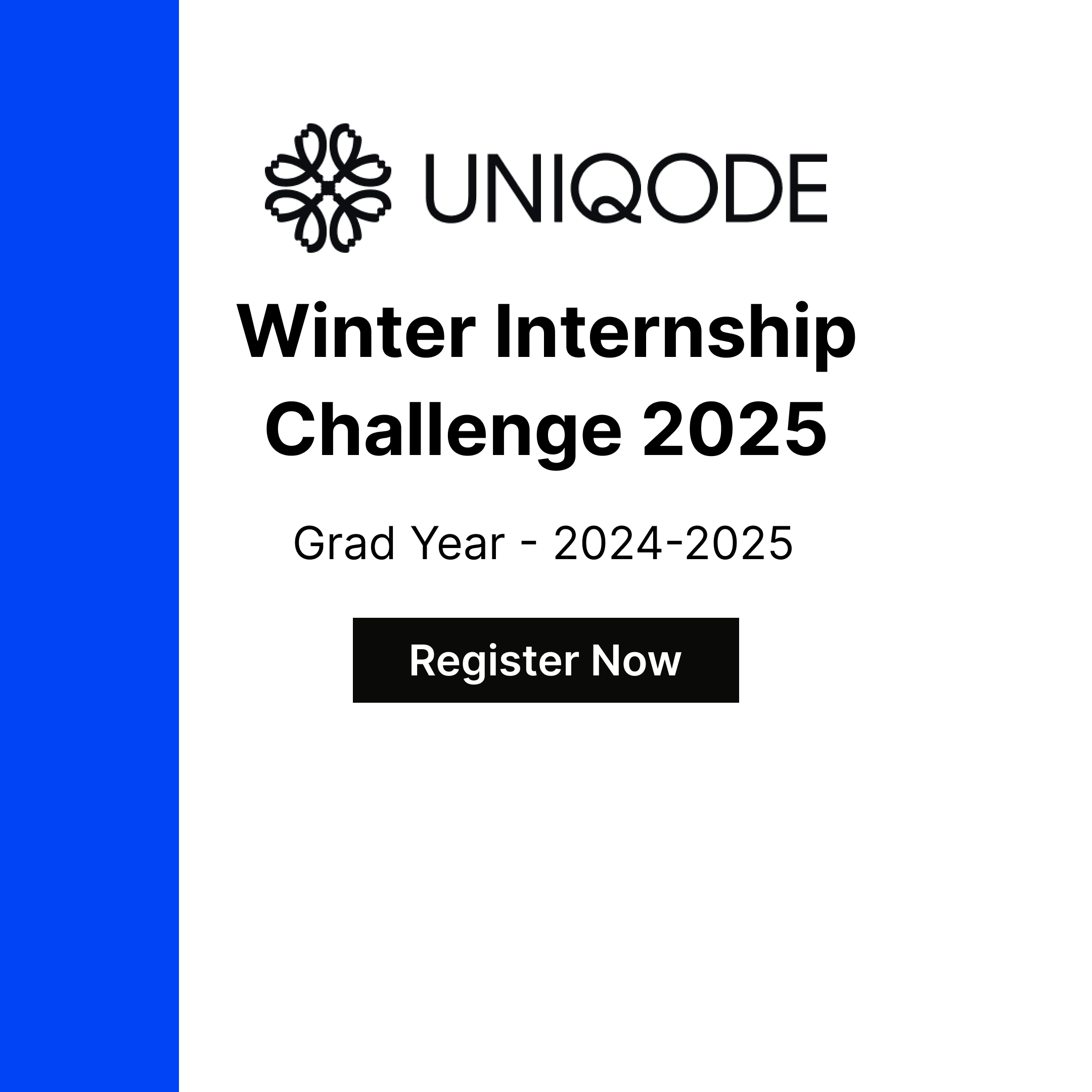 Uniqode Winter Internship Challenge 2025 Registration